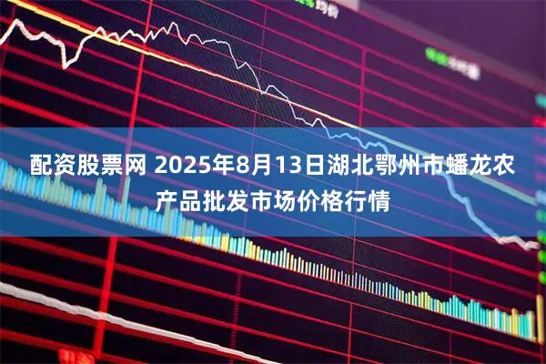 配资股票网 2025年8月13日湖北鄂州市蟠龙农产品批发市场价格行情