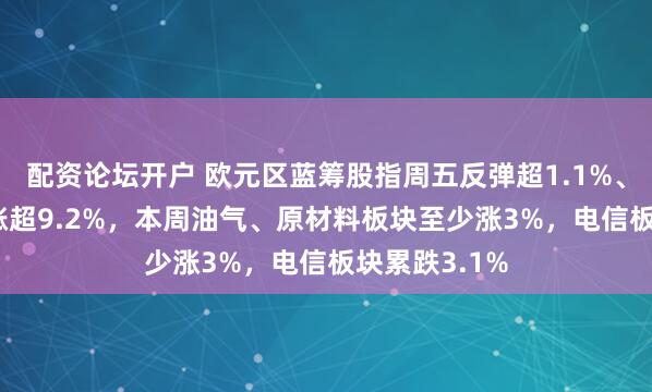 配资论坛开户 欧元区蓝筹股指周五反弹超1.1%、成分股Sap涨超9.2%，本周油气、原材料板块至少涨3%，电信板块累跌3.1%